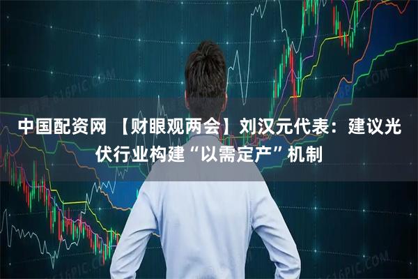 中国配资网 【财眼观两会】刘汉元代表：建议光伏行业构建“以需定产”机制