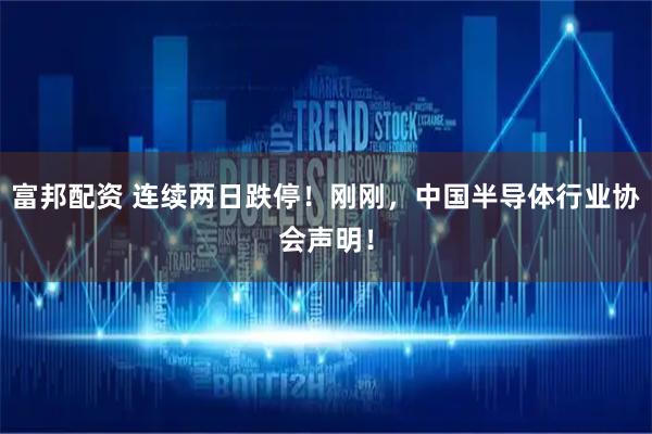 富邦配资 连续两日跌停!刚刚,中国半导体行业协会声明!