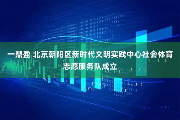 一鼎盈 北京朝阳区新时代文明实践中心社会体育志愿服务队成立